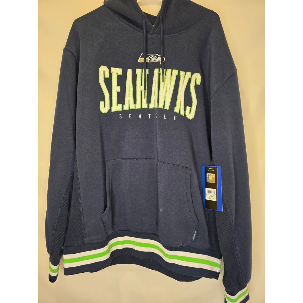 NWT Official NFL Seahawks Hoodie Sweatshirt Sz L